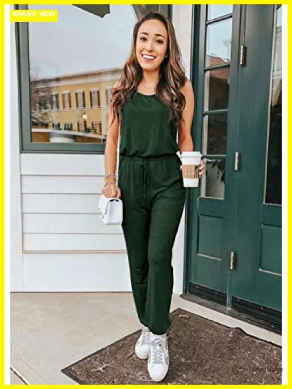 Two Piece Lounge Set Sleeveless Tank Top Jogger Pants Matching Travel Outfit